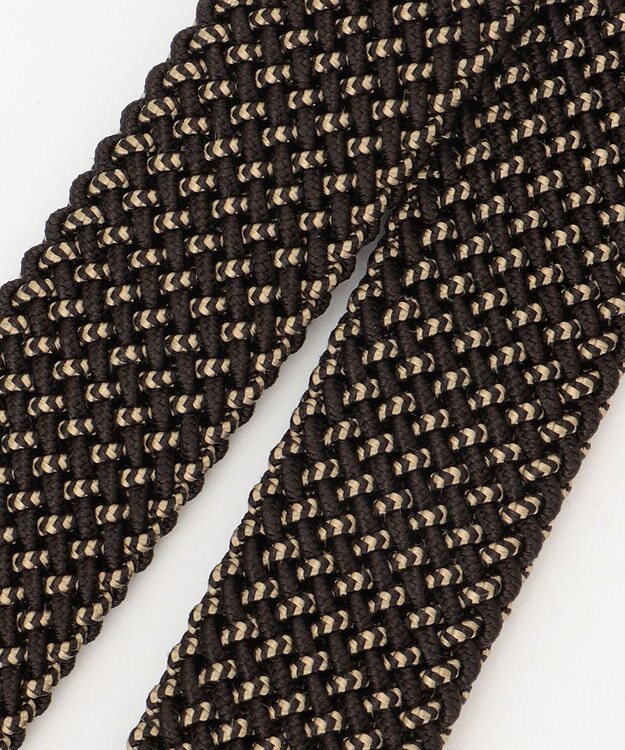 JOSEPH ABBOUD  【イタリア素材・ストレッチ・日本製】 ストレッチミックスメッシュ ベルト ダークブラウン系