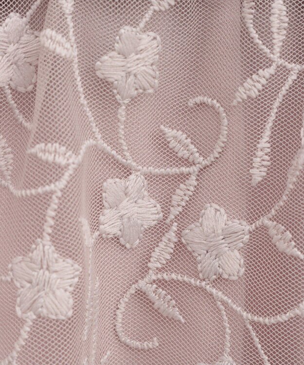 earth music&ecology シアーレースレイヤードスカート Pink Beige