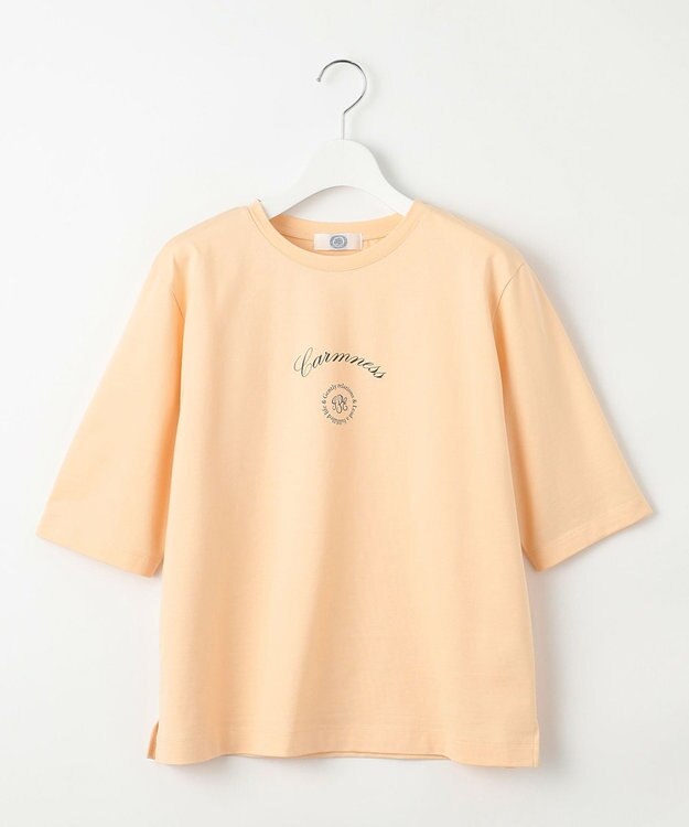 J.PRESS LADIES カレッジロゴ Tシャツ ライトオレンジ系
