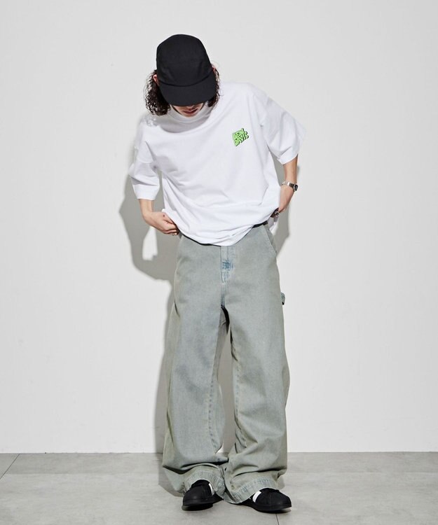 WEGO 【ユニセックス着用ITEM/綿100％/SMLサイズ】別注ベンデイビスプランプロゴT ホワイト