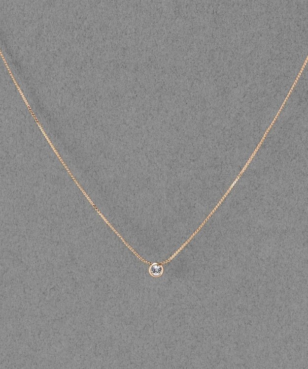Phoebe 【金属アレルギー対応】シャインベゼルセッティングネックレス　シャンパンゴールド シャンパンゴールド