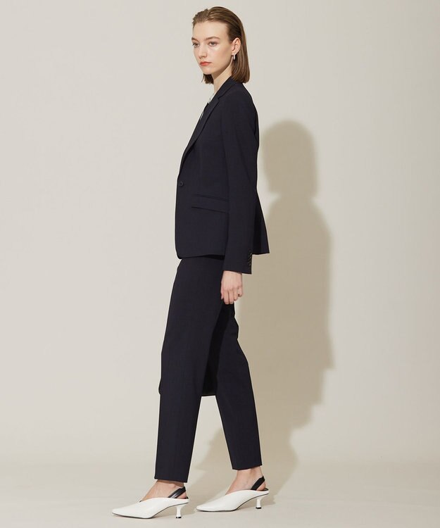 ICB L 【接触冷感・速乾・防シワ・洗える】 レーヨンライクトロ テーラードジャケット ネイビー系