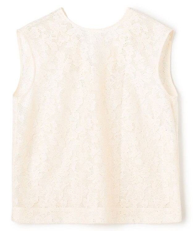 BEIGE， FLUORITE / 異素材コンビ レースブラウス Ecru