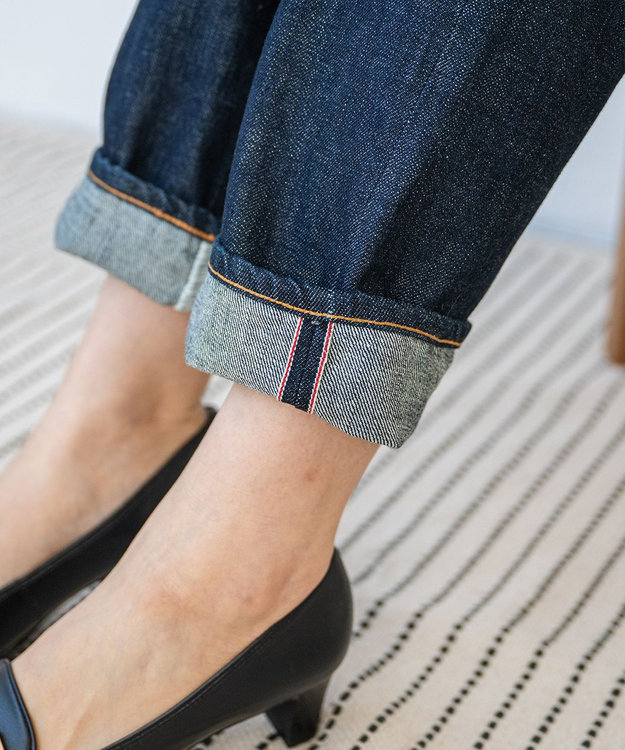 caqu boy`s cutⅡ テーパードストレートデニム ワンウォッシュ rinse