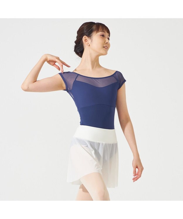 Chacott フレンチスリーブレオタード ネイビー