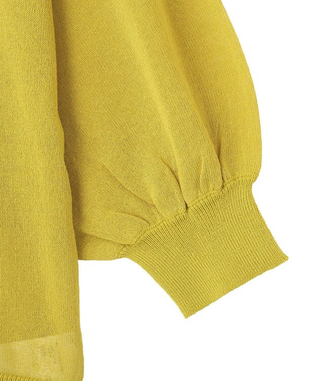 YECCA VECCA シアーニットVネックカーディガン Yellow
