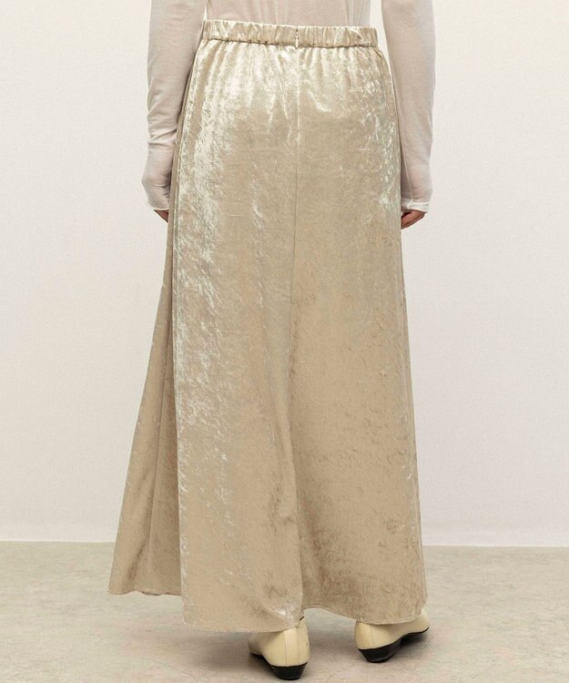 NAVE 【ReNAVE】クラッシュベロア スカート ライトベージュ系