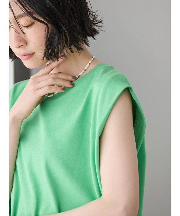 AMERICAN HOLIC ショルダータックノースリーブプルオーバー Light Green