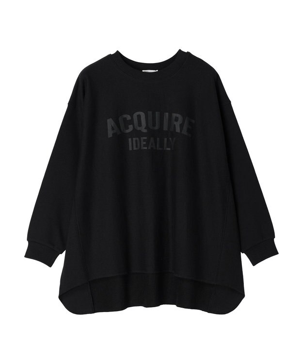 CRAFT STANDARD BOUTIQUE プリント裏毛チュニック Black