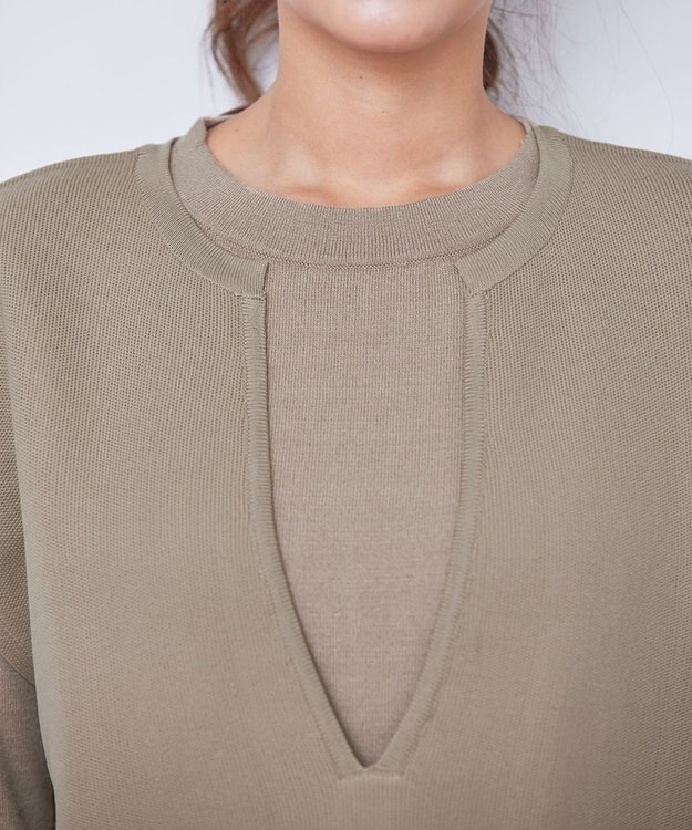 Tiaclasse 【2点セット】Wフェイスニットベスト＆ニットワンピース ベージュ