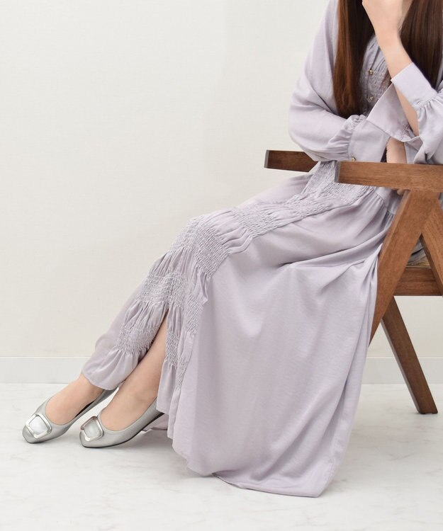 Bridget Birkin 【Bridget Birkin】バックルアクセントレインパンプス シルバー