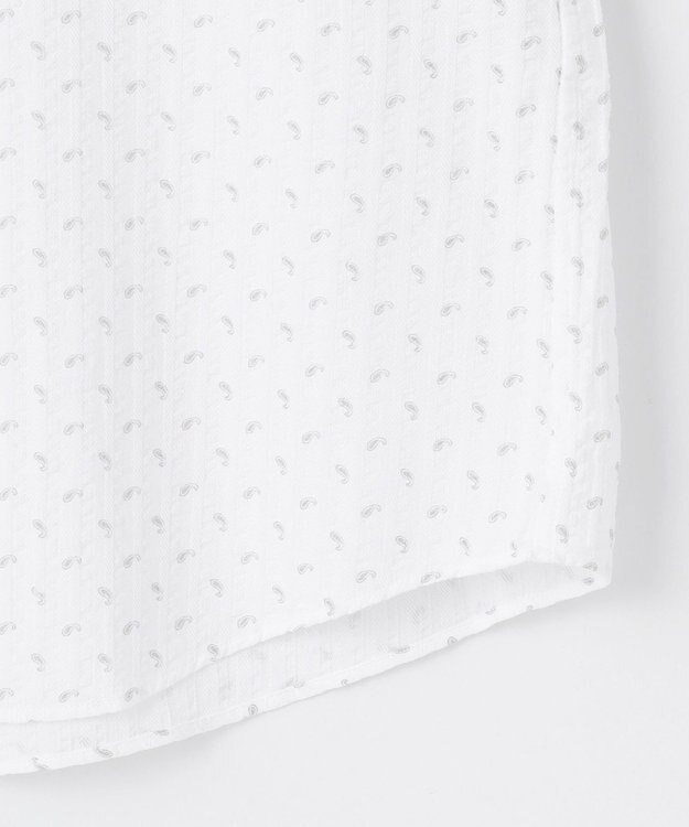 JOSEPH ABBOUD 【UVカット】オーガニックコットンプリッセ 七分袖シャツ ライトグレー系5