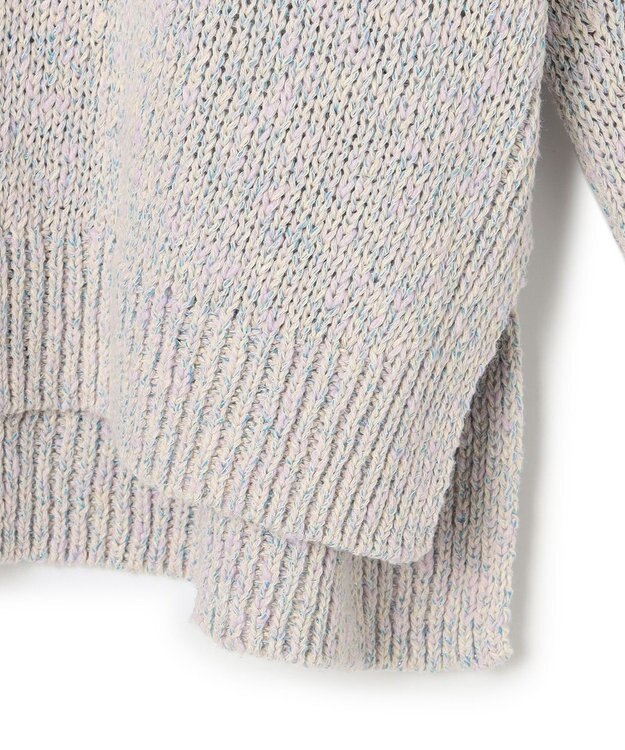 23区 【洗える】コットンルレックスリリー カラーニット ラベンダーミックス