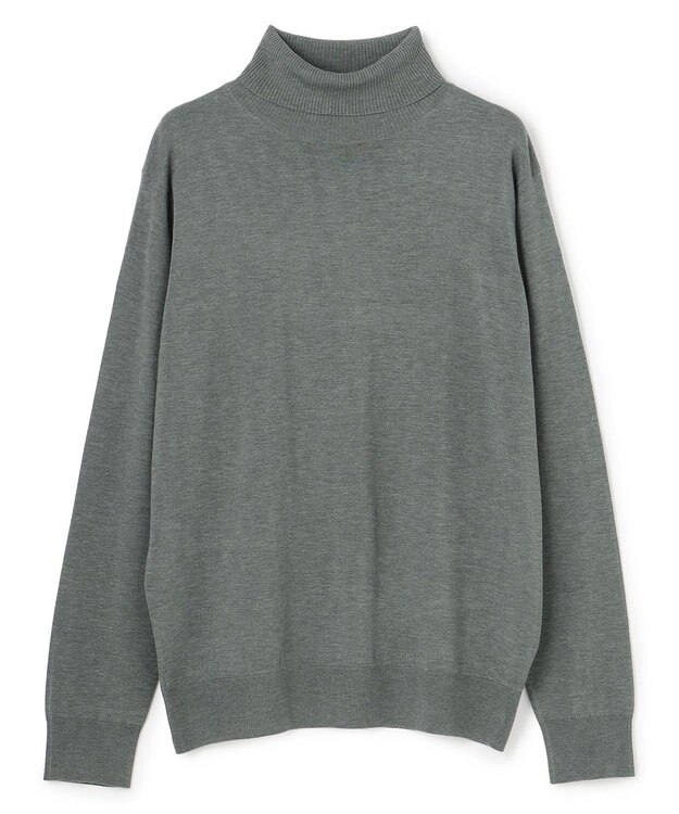 UNFILO MENS 【男女兼用】ソフトサーモ アンチピリングニット タートルネック チャコール