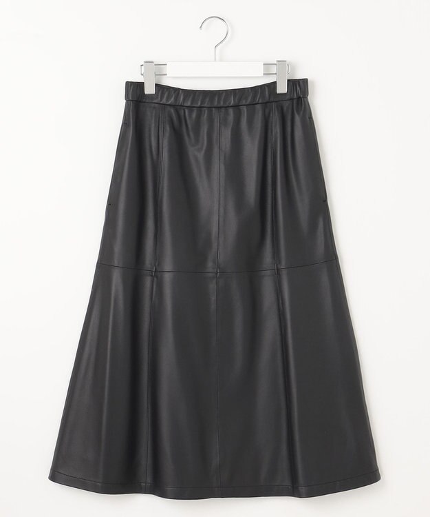 自由区 ラムレザー スカート ブラック
