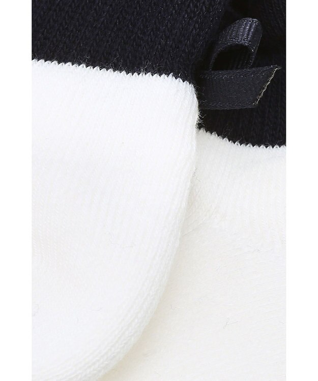 DAKS 裏リボンポイント足首パイルソックス スノーホワイト