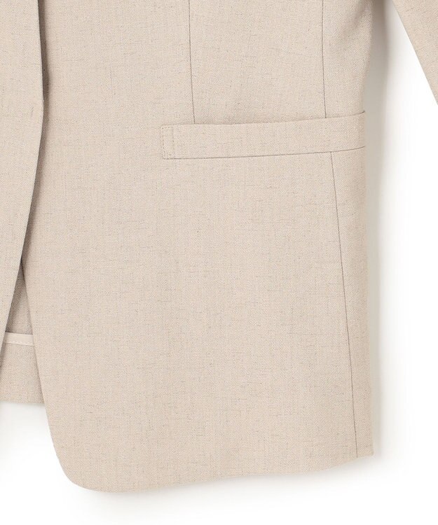 23区 【セットアップ対応/洗える】アイアスマットストレッチ ノーカラー ジャケット ベージュ系