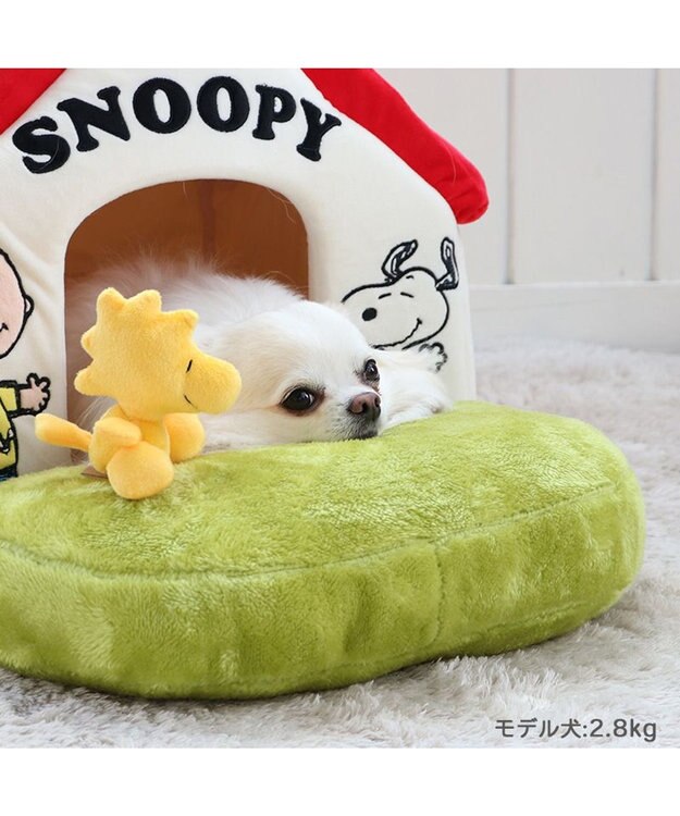 PET PARADISE スヌーピー お庭付き赤い屋根 折り畳みハウス【小】 折畳ハウス