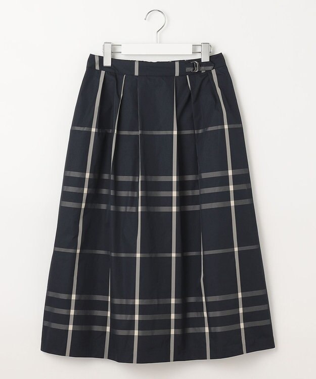 J.PRESS LADIES 【洗える】 メモリーウェザー チェック スカート ネイビー系3