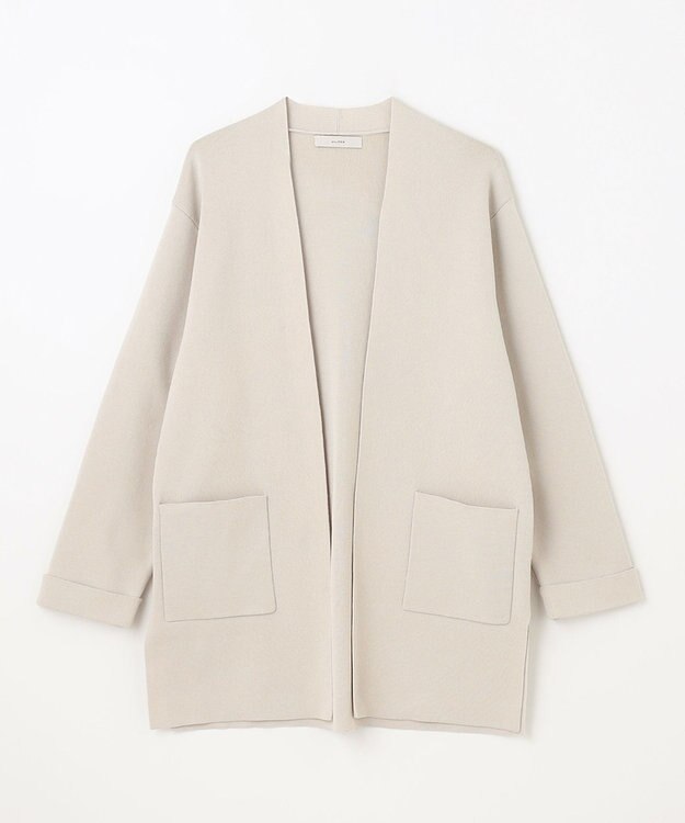 ANY L 【洗濯機可】総針ロングコーディガン サンドベージュ