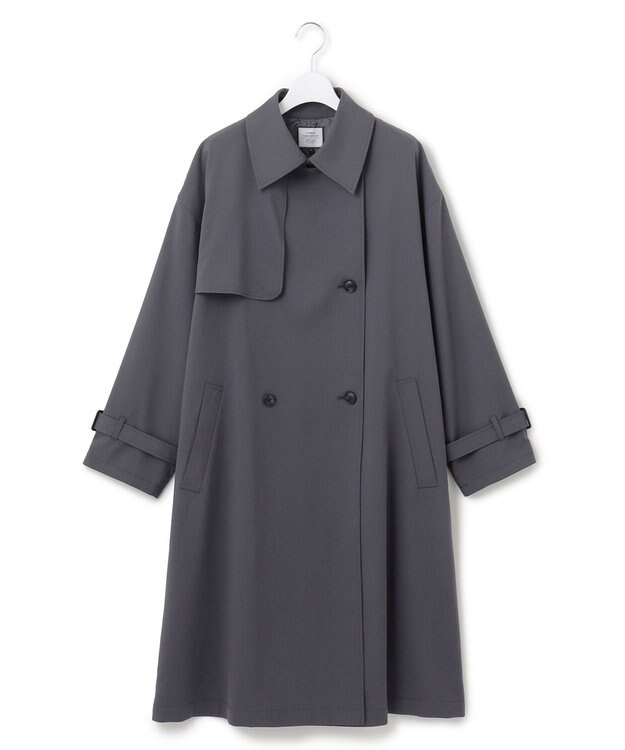 J.PRESS YORK STREET 【WOMEN】オーバーサイズトレンチコート グレー系