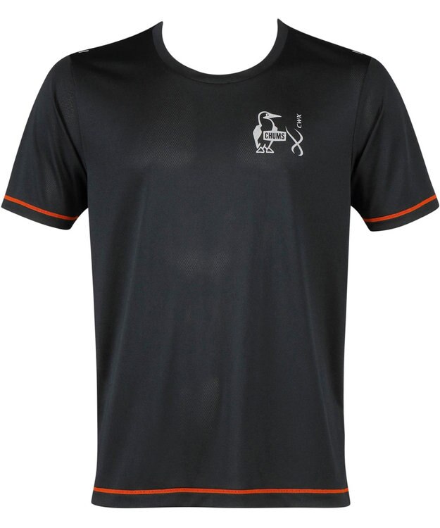CW-X 【MEN】 CW-X 【CHUMS (チャムス)コラボ】 メンズトップス 薄軽ランニングシャツ 吸汗速乾(本体) UVカット率90％以上(本体) 3分袖 半袖 メンズ LNO510 /ワコール ブラック