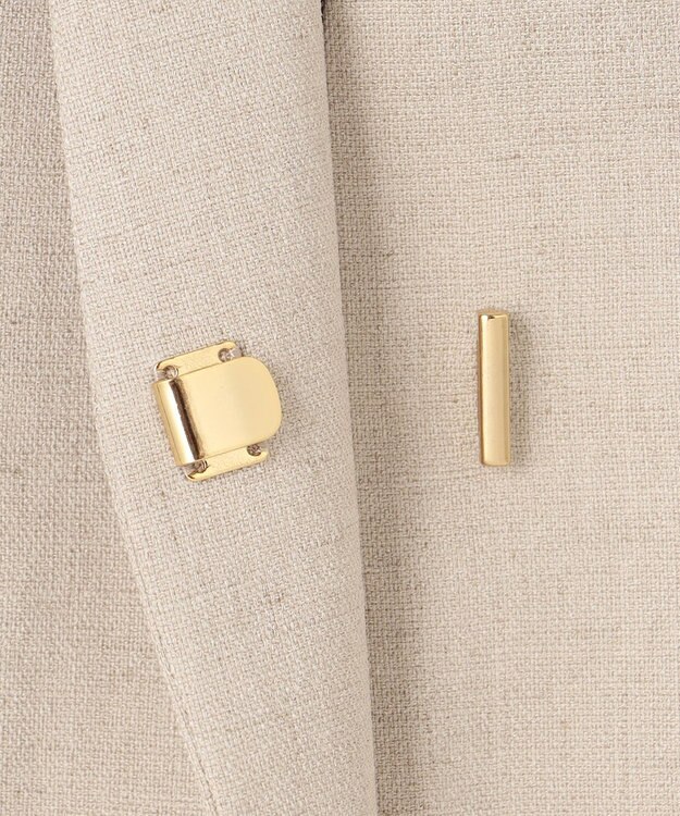 23区 【セットアップ対応/洗える】アイアスマットストレッチ ノーカラー ジャケット ベージュ系