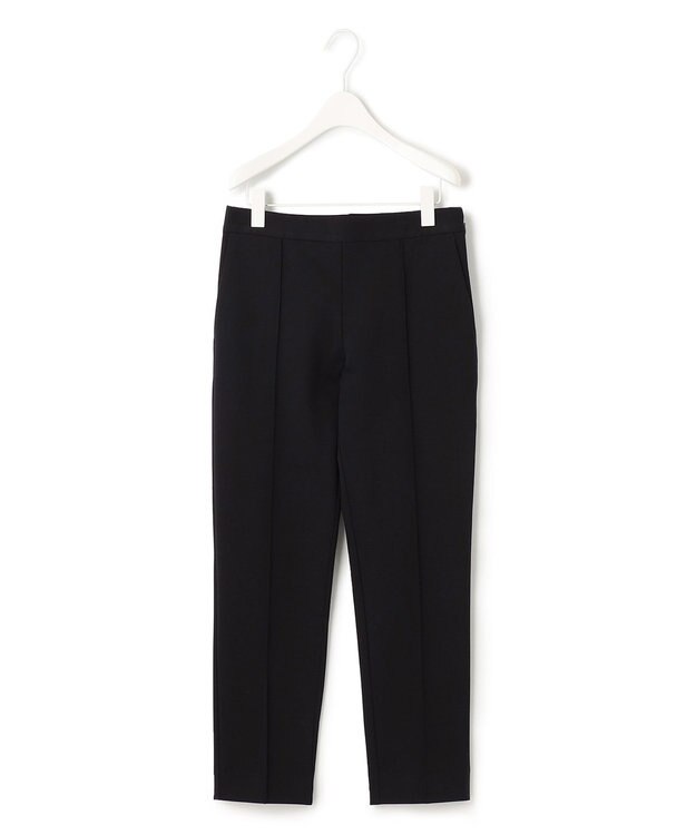 ICB L 【セットアップ対応・洗える】コットンコンプレッシャー テーパードパンツ ブラック系