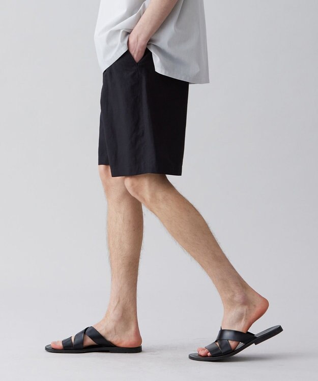 UNFILO MENS ライトリネン ショートパンツ [23年春夏商品] ブラック