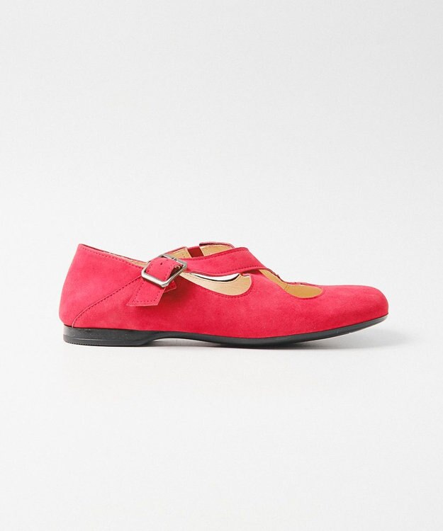 BONTRE 【BONTRE/ボントレ】スエードクロスバブーシュ/50303-VA RED