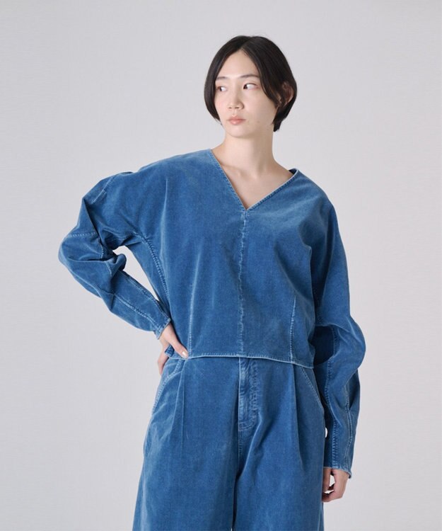 Ripo trenta anni INDIGO VELOUR プルオーバー BLUE