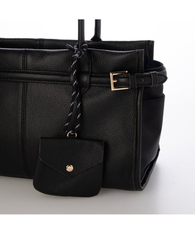 UNBILLION ペルケ perche / 牛革×ナイロンランドスケープトート ブラック