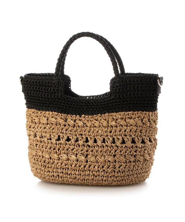 UNBILLION カシュカシュ cachecache / 切替柄編2wayミニトート ブラック