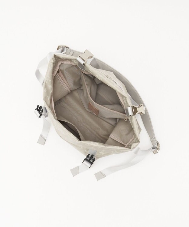 russet ナイロンジャガードメタルバックルショルダーバッグ M(CE-1671) Ecru