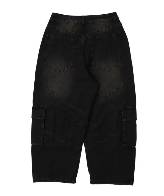 WEGO スウィッチングデニムカーゴパンツ デニムブラックソノタ