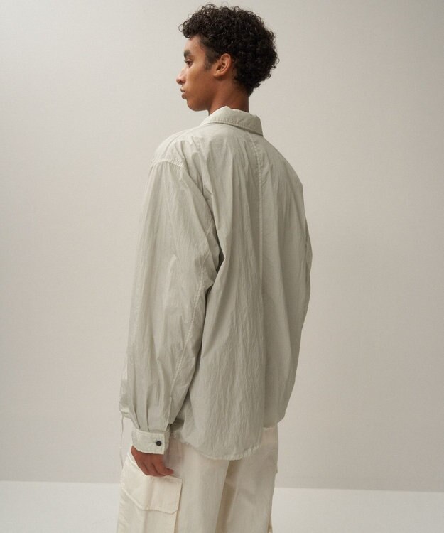 ATON HAND DYED NYLON | シャツジャケット - UNISEX GRAY