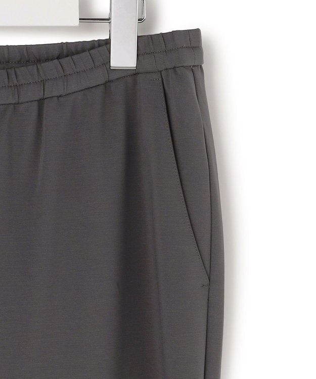 ICB ナイロンストレッチポンチ セミワイドパンツ チャコール