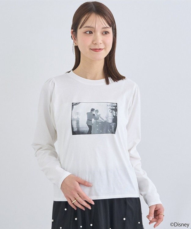 earth music&ecology シンデレラ／パフスリーブロンＴＥＥ White