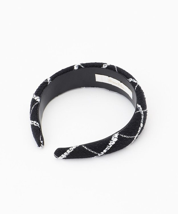 GRACE CONTINENTAL ツイードカチューシャ ブラック