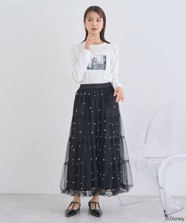 earth music&ecology シンデレラ／パフスリーブロンＴＥＥ White