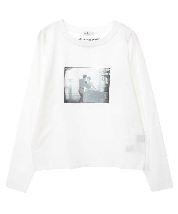 earth music&ecology シンデレラ／パフスリーブロンＴＥＥ White