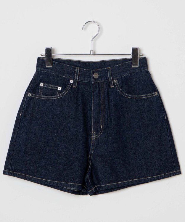 WEGO デニム台形ショートパンツ デニム濃色