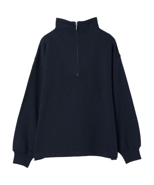 AMERICAN HOLIC ハーフＺＩＰ裏毛チュニック Navy