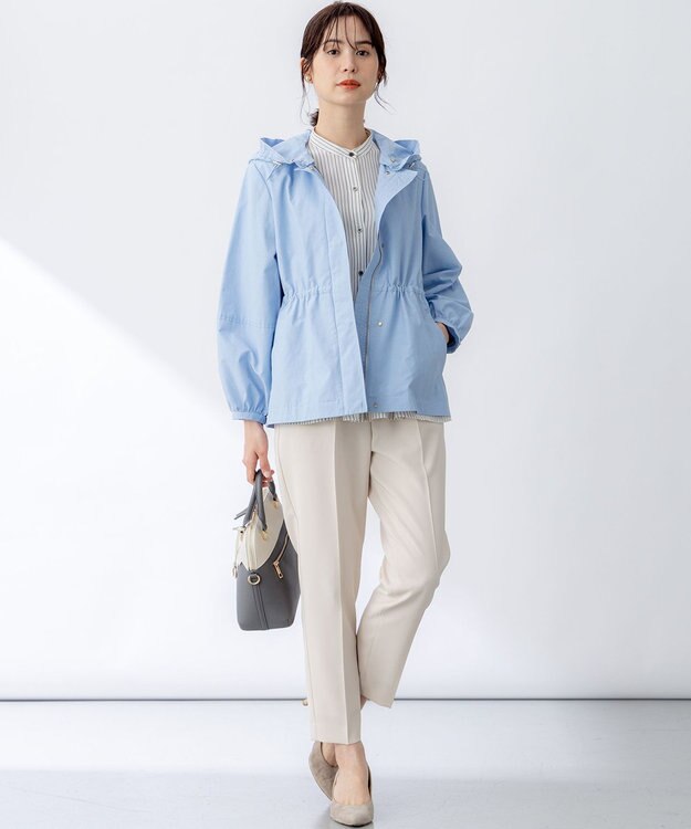 組曲 L 【2WAY】フード付き ライトアウター サックスブルー系