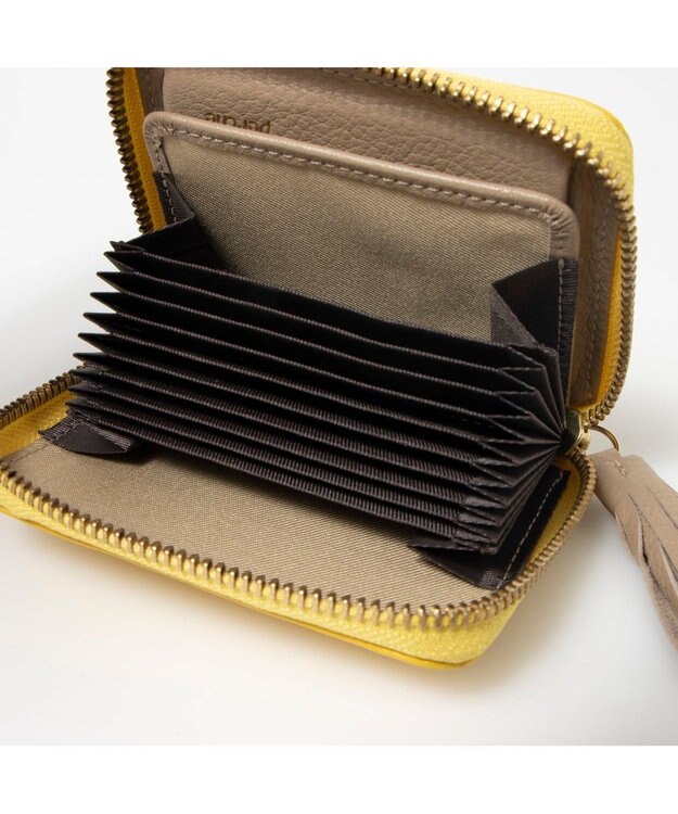 UNBILLION ペルケ perche / カラーコンビジャバラ・カードウォレット イエロー
