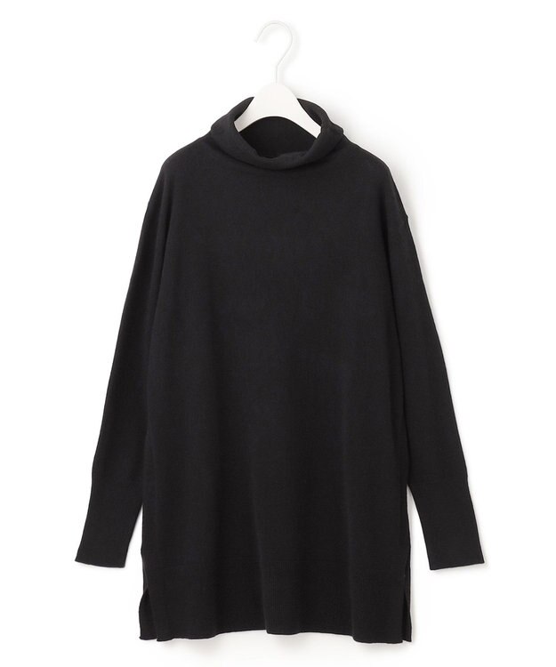 ICB 【洗える】ソフトウールハイゲージ ハイネックプルオーバー ブラック系