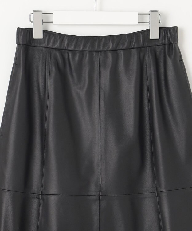 自由区 ラムレザー スカート ブラック