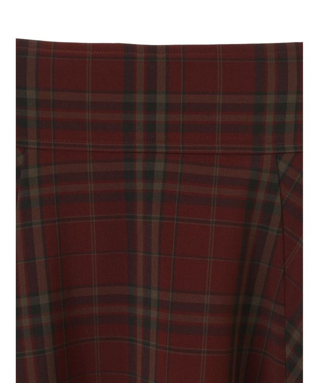 earth music&ecology バックレースアップチェックスカート Bordeaux