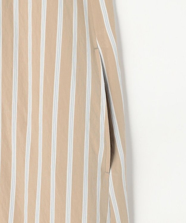 自由区 ビスコースナイロンドビーストライプ ワンピース ベージュ系