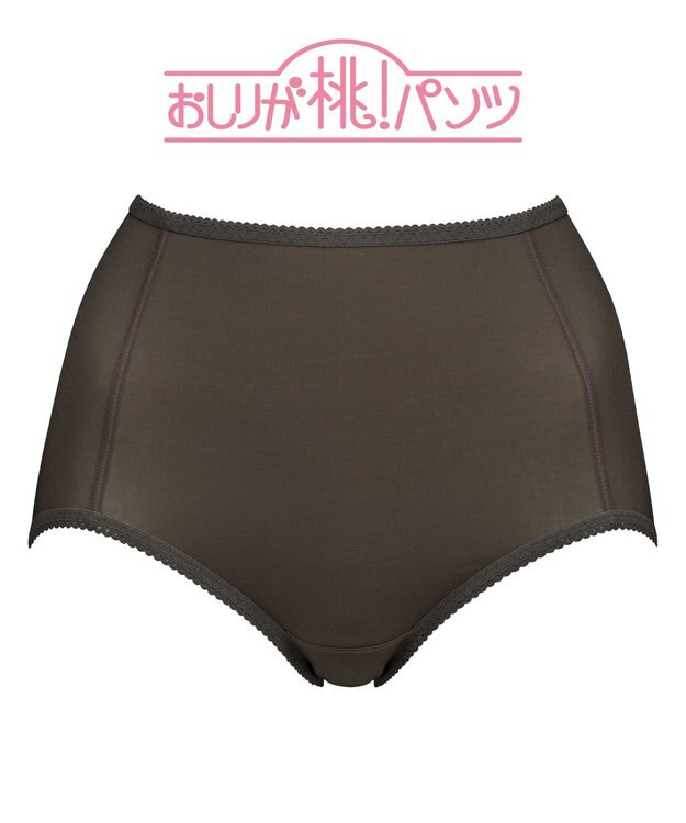 BRADELIS New York シリーズ160万枚突破 【BRADELIS NewYork / 育尻・伸びる・綿混・深め】モモパンツ・ショーツ#301 S～LL はくだけで簡単に補正 カーキグレー